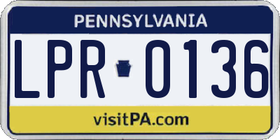 PA license plate LPR0136
