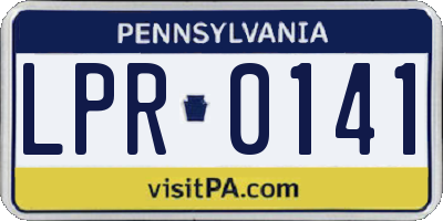 PA license plate LPR0141