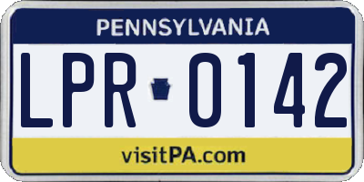 PA license plate LPR0142
