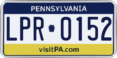 PA license plate LPR0152