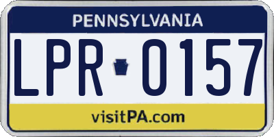 PA license plate LPR0157