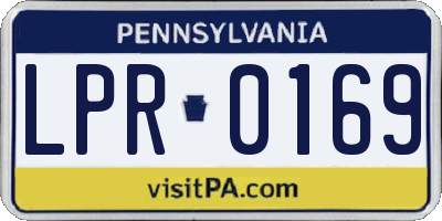 PA license plate LPR0169
