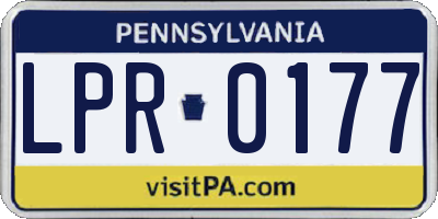 PA license plate LPR0177