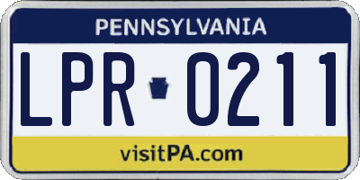 PA license plate LPR0211