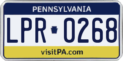 PA license plate LPR0268