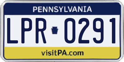 PA license plate LPR0291