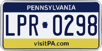 PA license plate LPR0298