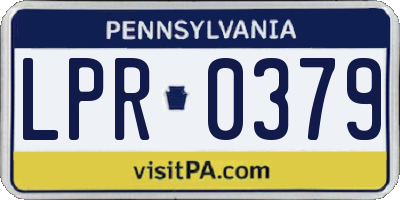 PA license plate LPR0379