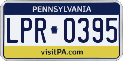 PA license plate LPR0395