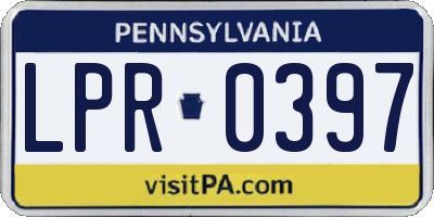 PA license plate LPR0397