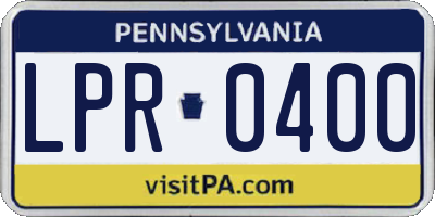 PA license plate LPR0400