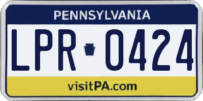 PA license plate LPR0424