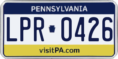 PA license plate LPR0426