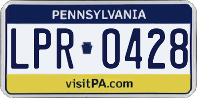 PA license plate LPR0428