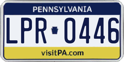 PA license plate LPR0446