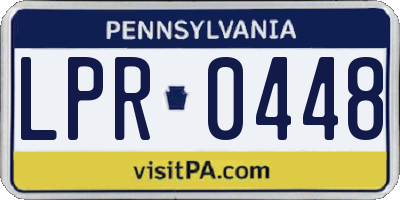 PA license plate LPR0448
