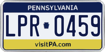 PA license plate LPR0459