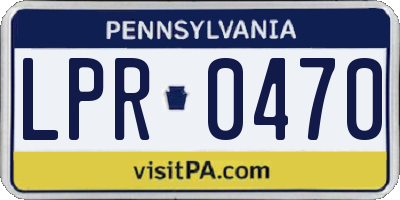 PA license plate LPR0470