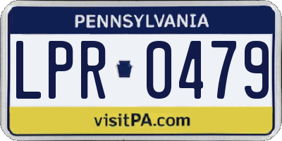 PA license plate LPR0479