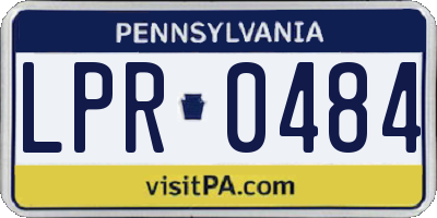 PA license plate LPR0484