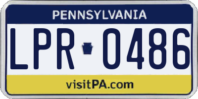 PA license plate LPR0486