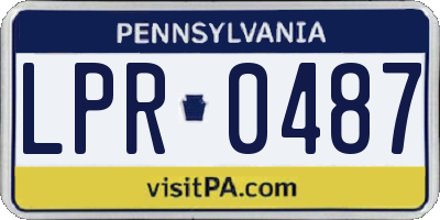 PA license plate LPR0487