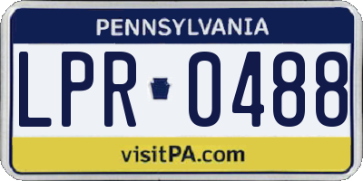 PA license plate LPR0488