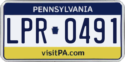 PA license plate LPR0491