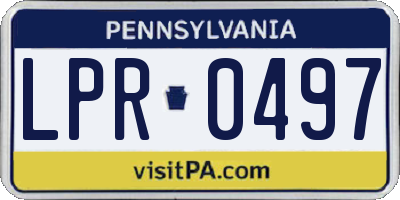 PA license plate LPR0497