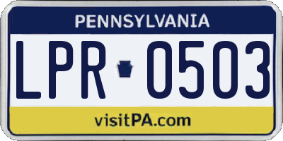 PA license plate LPR0503