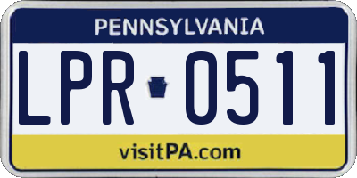 PA license plate LPR0511