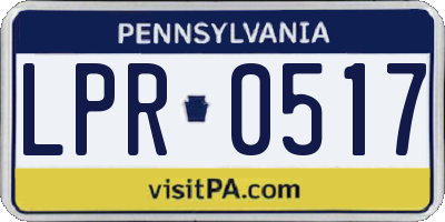 PA license plate LPR0517