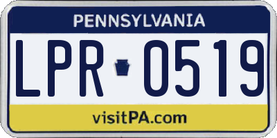 PA license plate LPR0519