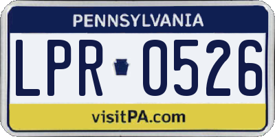 PA license plate LPR0526