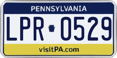 PA license plate LPR0529