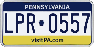 PA license plate LPR0557