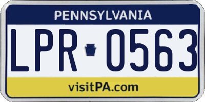 PA license plate LPR0563