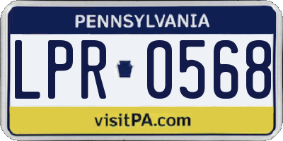 PA license plate LPR0568