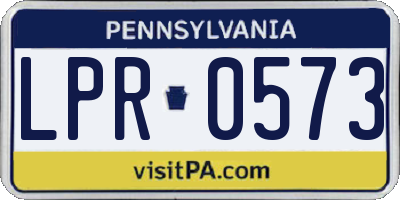 PA license plate LPR0573