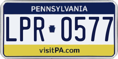 PA license plate LPR0577
