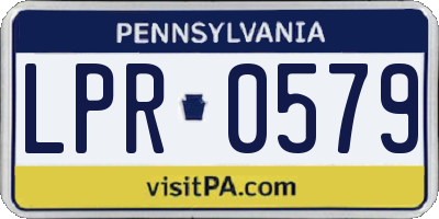 PA license plate LPR0579
