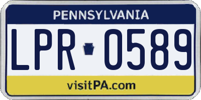 PA license plate LPR0589