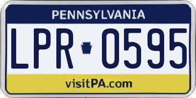 PA license plate LPR0595
