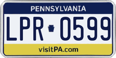 PA license plate LPR0599