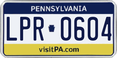 PA license plate LPR0604