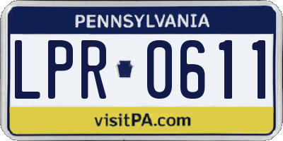 PA license plate LPR0611