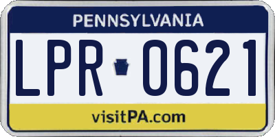 PA license plate LPR0621