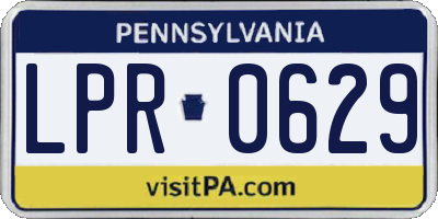 PA license plate LPR0629