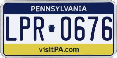PA license plate LPR0676