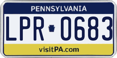PA license plate LPR0683